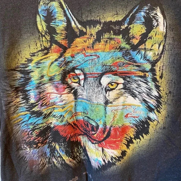 Graphic Tee Wolf’s Head Unisex Adult Size XL - Picture 4 of 5